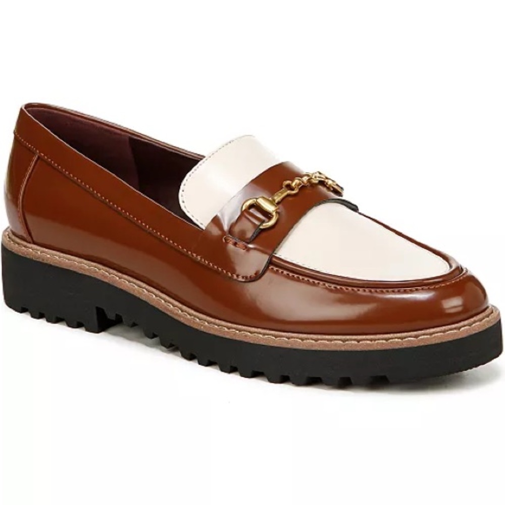 Franco Sarto Colette Two-Tone Lug Sole Loafers NIB 5.5